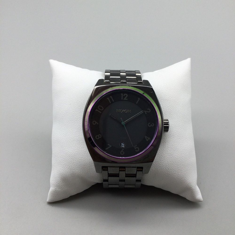 Nixon The Monopoly Watch Women 40mm Black Date Stainless 100M New Battery 6"